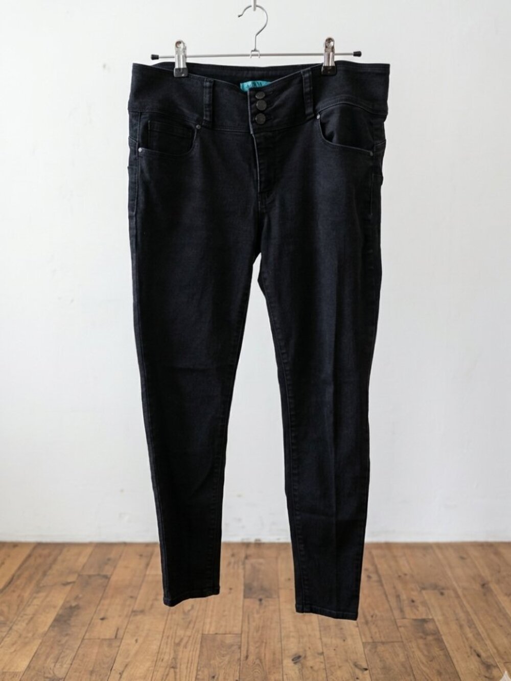 WAX JEANS "BUTT I LOVE YOU" BLACK SKINNY JEANS
